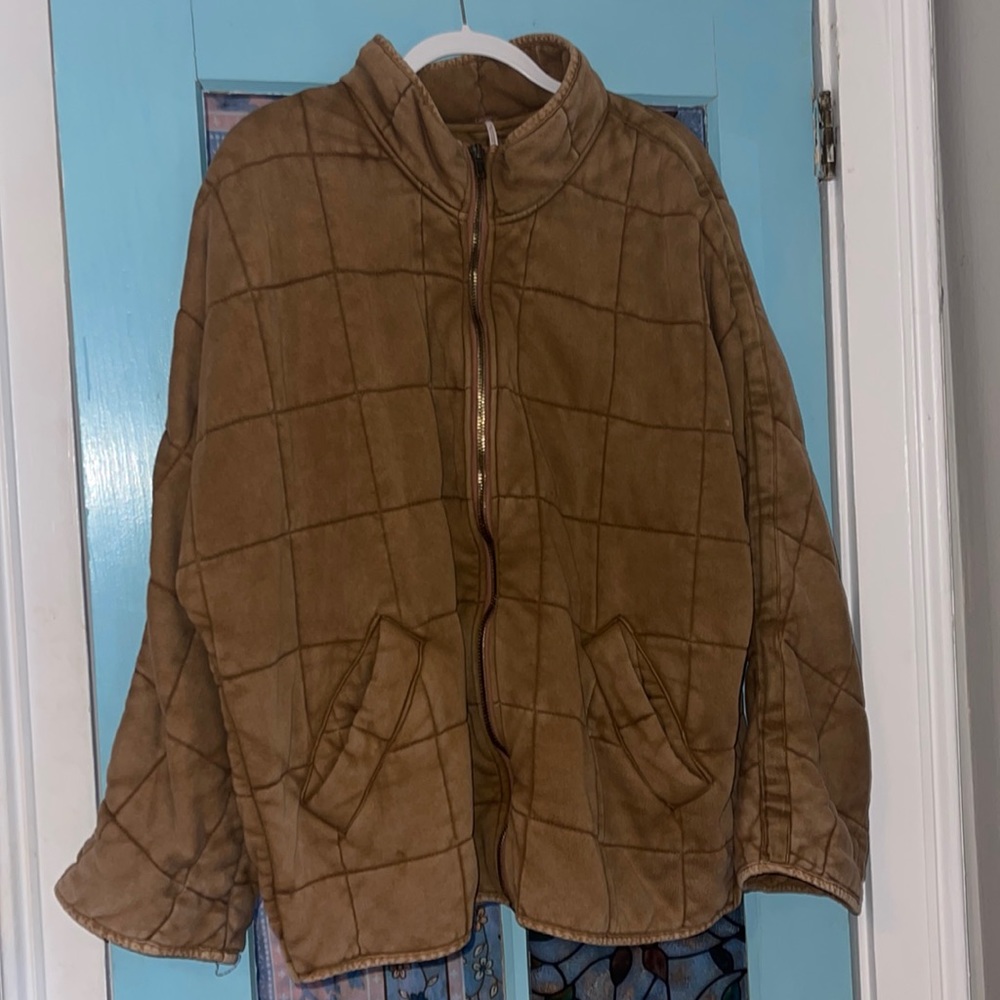 Free people dolman jacket size XL brown